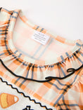 Load image into Gallery viewer, Halloween Plaid Smocked Baby Bubble Romper

