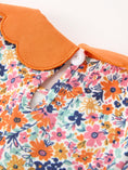 Load image into Gallery viewer, Fall Floral Smocked Petals Collar Girls Dress
