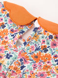 Load image into Gallery viewer, Fall Floral Smocked Petals Collar Girls Bubble Romper
