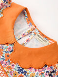 Load image into Gallery viewer, Fall Floral Smocked Petals Collar Girls Dress
