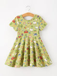 Load image into Gallery viewer, Countryside Farm Animal Pasture Twirl Girls Dress
