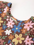 Load image into Gallery viewer, Fall Floral Twirl Girls Dress Short Sleeve

