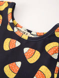 Load image into Gallery viewer, Halloween Candy Corn Girls Long Sleeve Twirl Dress
