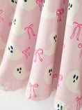 Load image into Gallery viewer, Halloween Ghost Bow Print Girls Long Sleeve Twirl Dress
