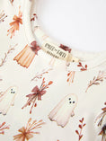 Load image into Gallery viewer, Halloween Ghost Floral Bow Girls Long Sleeve Twirl Dress
