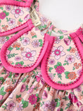 Load image into Gallery viewer, Hot Pink Floral Petals Collar Girl Dress
