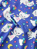 Load image into Gallery viewer, Halloween Ghost Cat Print Girls Long Sleeve Twirl Dress
