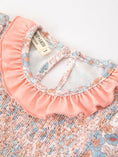 Load image into Gallery viewer, Fall Floral Girls Dress Smocked Ruffle Neck Bow
