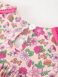 Load image into Gallery viewer, Hot Pink Floral Petals Collar Girl Dress

