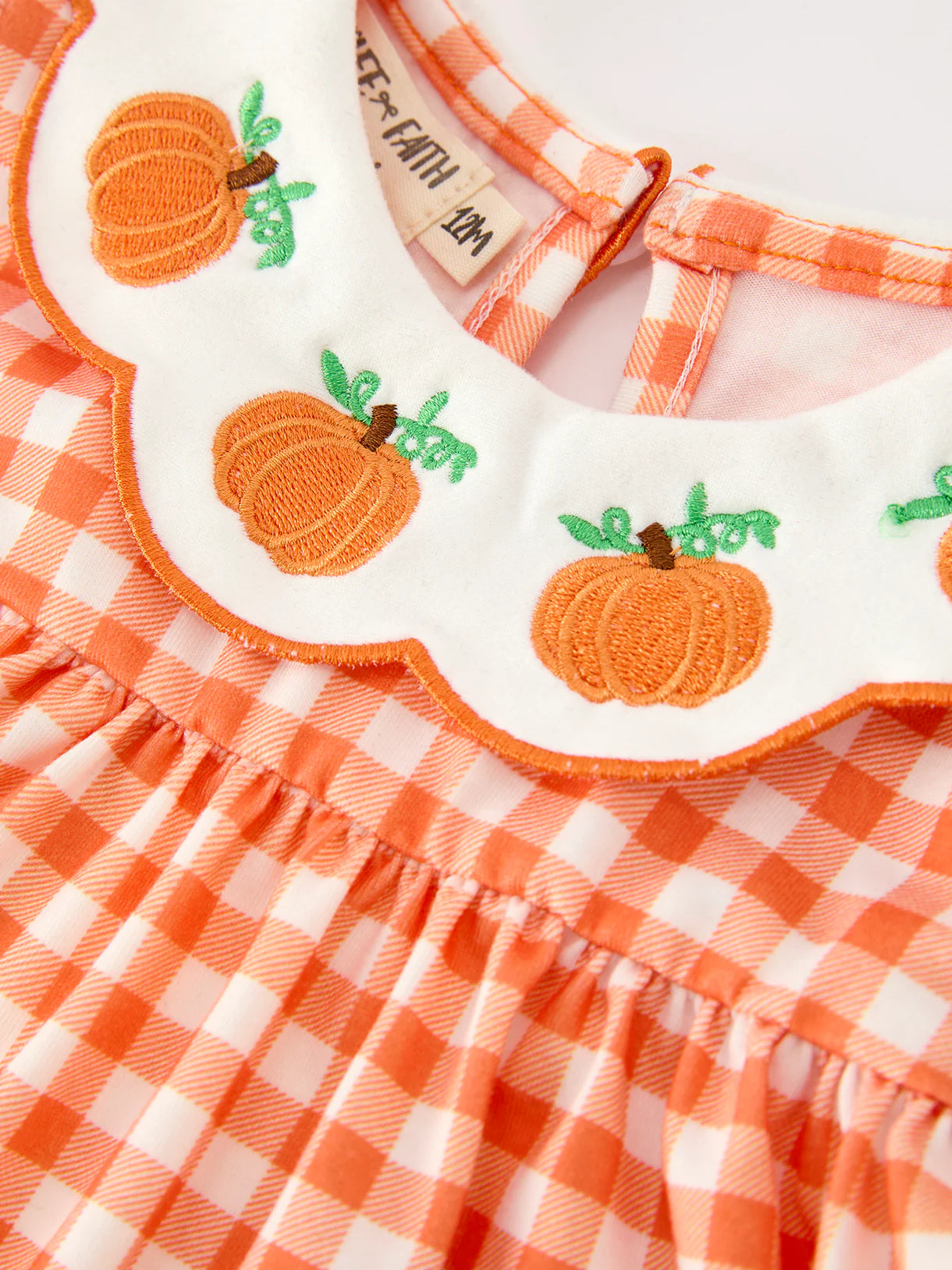 Thanksgiving Halloween Pumpkin Puff Sleeve Girls Bloomer Set