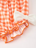Load image into Gallery viewer, Thanksgiving Halloween Pumpkin Puff Sleeve Girls Bloomer Set
