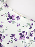 Load image into Gallery viewer, Fall Lavender Floral Puff Sleeve Girls Dress
