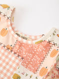 Load image into Gallery viewer, Thanksgiving Halloween Patchwork Girls Dress

