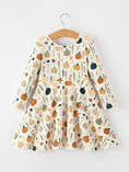 Load image into Gallery viewer, Fall Orange Pumpkin & Leaf Twirl Girls Dress
