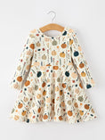 Load image into Gallery viewer, Fall Orange Pumpkin & Leaf Twirl Girls Dress

