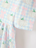Load image into Gallery viewer, Fall Pumpkin Bow Plaid Girls Ruffle Hem Dress
