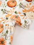 Load image into Gallery viewer, Fall Pumpkin Floral Girls Ruffle Hem Dress
