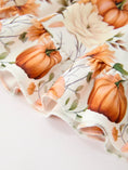 Load image into Gallery viewer, Fall Pumpkin Floral Girls Ruffle Hem Dress
