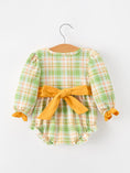 Load image into Gallery viewer, Thanksgiving Turkey Plaid Baby Girl Bubble Romper

