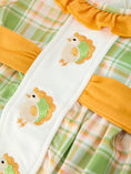 Load image into Gallery viewer, Thanksgiving Turkey Plaid Baby Girl Bubble Romper

