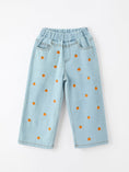 Load image into Gallery viewer, Halloween Thanksgiving Pumpkin Embroidered Girls Flare Pants
