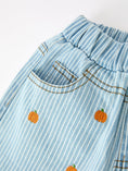 Load image into Gallery viewer, Halloween Thanksgiving Pumpkin Embroidered Girls Flare Pants
