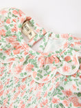 Load image into Gallery viewer, Fall Blush Floral Baby Romper Smocked Petal Collar
