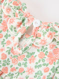 Load image into Gallery viewer, Fall Blush Floral Baby Romper Smocked Petal Collar
