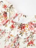 Load image into Gallery viewer, Fall Garden Girls Dress Smocked Petal Collar Bow

