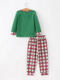 Load image into Gallery viewer, Christmas Tree Plaid Boys Set Long Sleeve Top Pants
