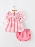 Load image into Gallery viewer, Halloween Ghost Embroidered Girls Bloomer Set Peter Pan Collar
