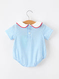 Load image into Gallery viewer, Christmas Santa Embroidered Boys Jon Jon Peter Pan Collar
