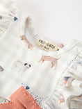 Load image into Gallery viewer, Fall Plaid Dog Print Girls Long Sleeve Romper
