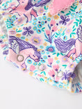 Load image into Gallery viewer, Unicorn Floral Print Girls Long Sleeve Romper
