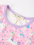 Load image into Gallery viewer, Pink Unicorn Girls Pocket Dress Rainbow Star Print
