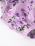 Load image into Gallery viewer, Fall Lavender Floral Print Girls Long Sleeve Romper
