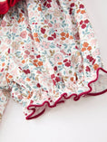 Load image into Gallery viewer, Fall Pumpkin Embroidery Girls Dress Floral Ruffle Collar Dress
