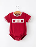 Load image into Gallery viewer, Fall Pumpkin Embroidery Baby Boy Romper
