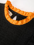 Load image into Gallery viewer, Girls Halloween Dog Pumpkin Applique Dress Puff Sleeve
