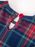 Load image into Gallery viewer, Fall Plaid Girl Set Petal Collar Puff Sleeve Bloomer
