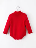 Load image into Gallery viewer, Baby Girls Christmas Red Knit Tree Appliqué Romper
