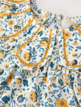 Load image into Gallery viewer, Floral Girls Outfit Set Yellow Puff Sleeve Top Bloomers Set
