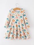 Load image into Gallery viewer, Fall Colorful Pumpkin Girls' Long-Sleeved Dress
