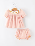 Load image into Gallery viewer, Halloween Pumpkin Embroidered Girls Bloomer Set
