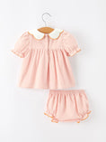 Load image into Gallery viewer, Halloween Pumpkin Embroidered Girls Bloomer Set
