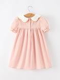 Load image into Gallery viewer, Halloween Pumpkin Applique Girls Puff Sleeve Dress
