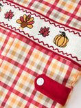 Load image into Gallery viewer, Boy Thanksgiving Pumpkin Turkey Maple Leaf Plaid Jonjon
