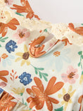 Load image into Gallery viewer, Fall Girls Floral Lace Collar Ruffle Bloomer Set
