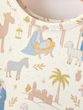 Load image into Gallery viewer, Christmas Girls Nativity Print Twirl Long Sleeve Dress
