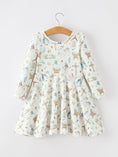 Load image into Gallery viewer, Girls Nativity Scene Winter Print Twirl Dress
